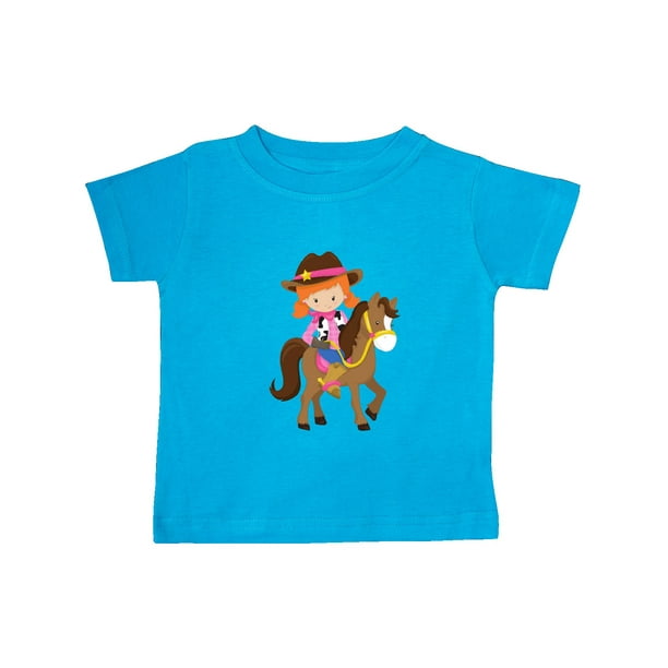 inktastic Cowboy Girl Cowgirl on Brown Horse Orange Hair Toddler T-Shirt inktastic Cowboy Girl Cowgirl on Brown Horse Orange Hair Toddler T-Shirt